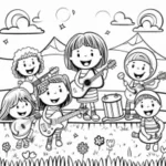 Play Musical Harmony Coloring Page